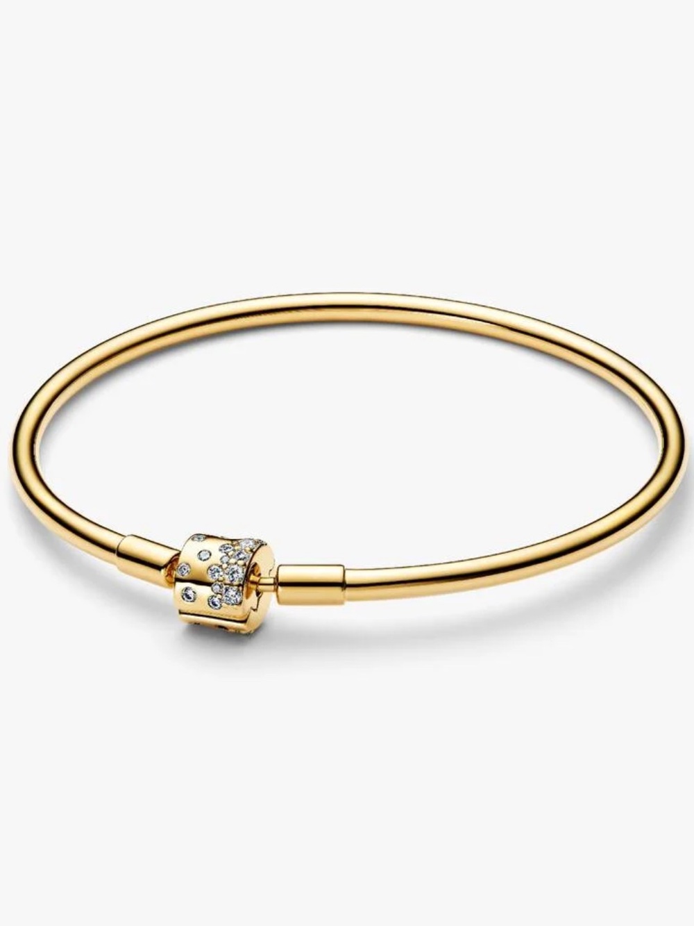 Pandora  14k sparkling barrel clasp bangle